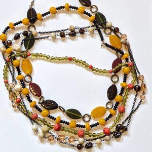 COPY - Four Vintage Glass Bead Necklaces